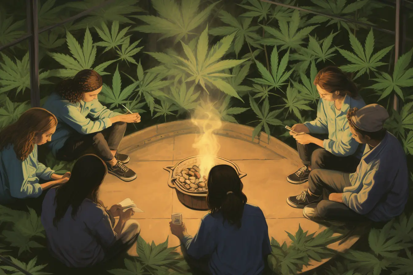 Joint-Rauchen im Kreis: Ein Ritual der Verbundenheit Cannabis Social Club in Hagen: Ein Ort der Toleranz